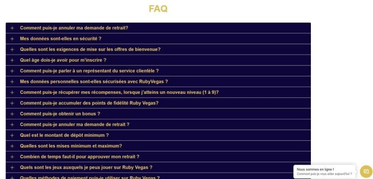 Ruby Vegas Casino FAQ