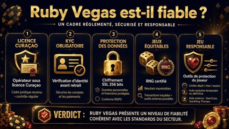 Ruby Vegas Casino jeu responsable